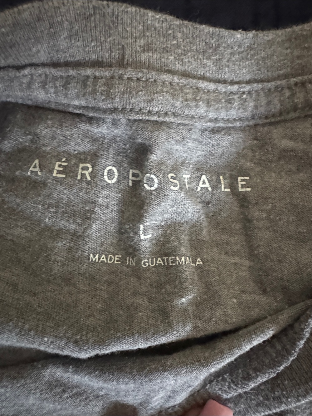 Aeropostale Gray Tee with Subtle Logo Print - Picture 2 of 3